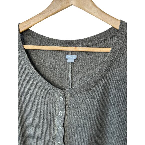 Aerie Dark Green Very Soft Ribbed Long Sleeve Lounge Wear Romper Size Small - Picture 3 of 7